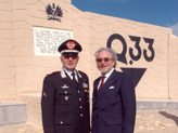 ad El Alamein con il generale Umberto Rocca, medaglia d'oro al valore militare